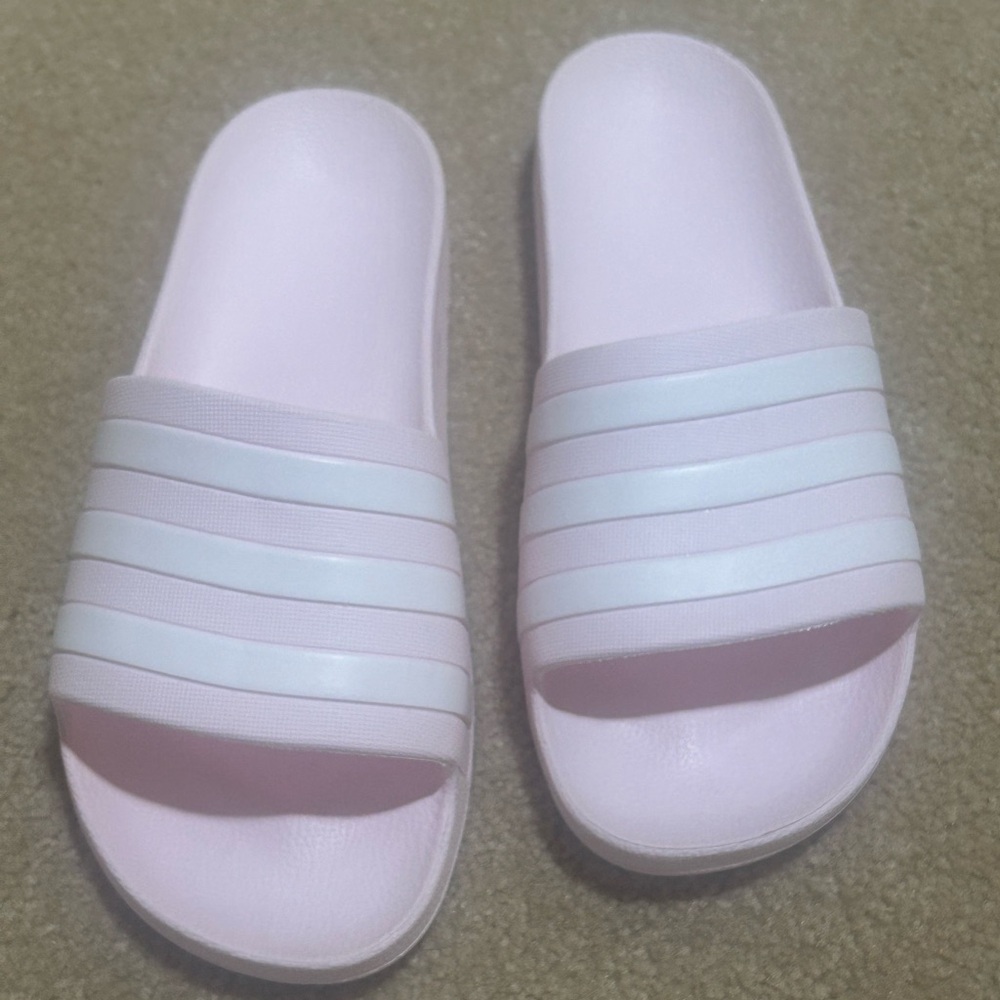 Adidas pink slides